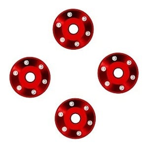 Traxxas Red Aluminum Wheel Washers (4) TRA10257-RED