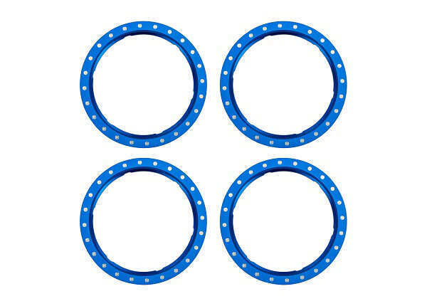 Traxxas Pro Scale Blue Aluminum Beadlock Rings (4) TRA10276-BLUE
