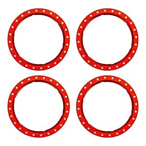 Traxxas Pro Scale Red Aluminum Beadlock Rings (4) TRA10276-RED