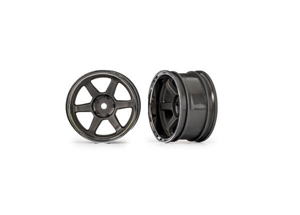 Traxxas 1.9in Gray 6-Spoke Rear Wheels (2) TRA10572