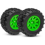 Traxxas Green Rear Wheels w/ Sledgehammer Tires (2) TRA10770-GRN