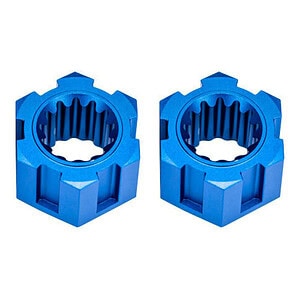 Traxxas Blue Aluminum Front Sand Car Hex Hubs & Clips (2) TRA10954-BLUE