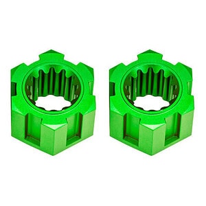 Traxxas Green Aluminum Front Sand Car Hex Hubs & Clips (2) TRA10954-GRN