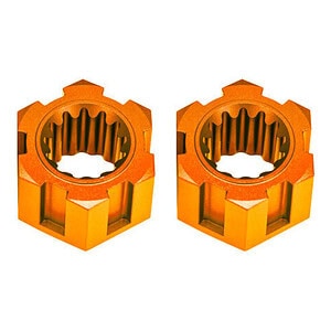 Traxxas Orange Aluminum Front Sand Car Hex Hubs & Clips (2) TRA10954-ORNG