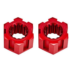 Traxxas Red Aluminum Front Sand Car Hex Hubs & Clips (2) TRA10954-RED