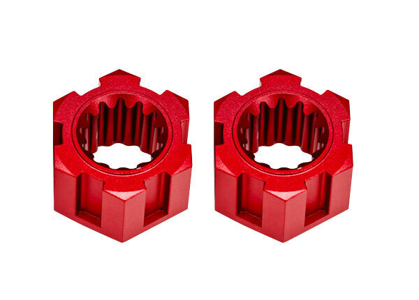 Traxxas Red Aluminum Front Sand Car Hex Hubs & Clips (2) TRA10954-RED - 10954-red-jpg Traxxas Red Aluminum Front Sand Car Hex Hubs & Clips (2) TRA10954-RED