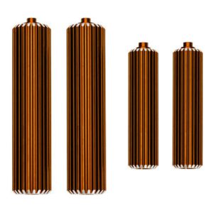 Traxxas Orange Aluminum Sand Car Shock Reservoirs (F&R) TRA10966-ORNG
