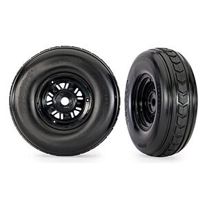 Traxxas 3.2in Funco Black Front Wheels & Arrow Tires (2) TRA10972