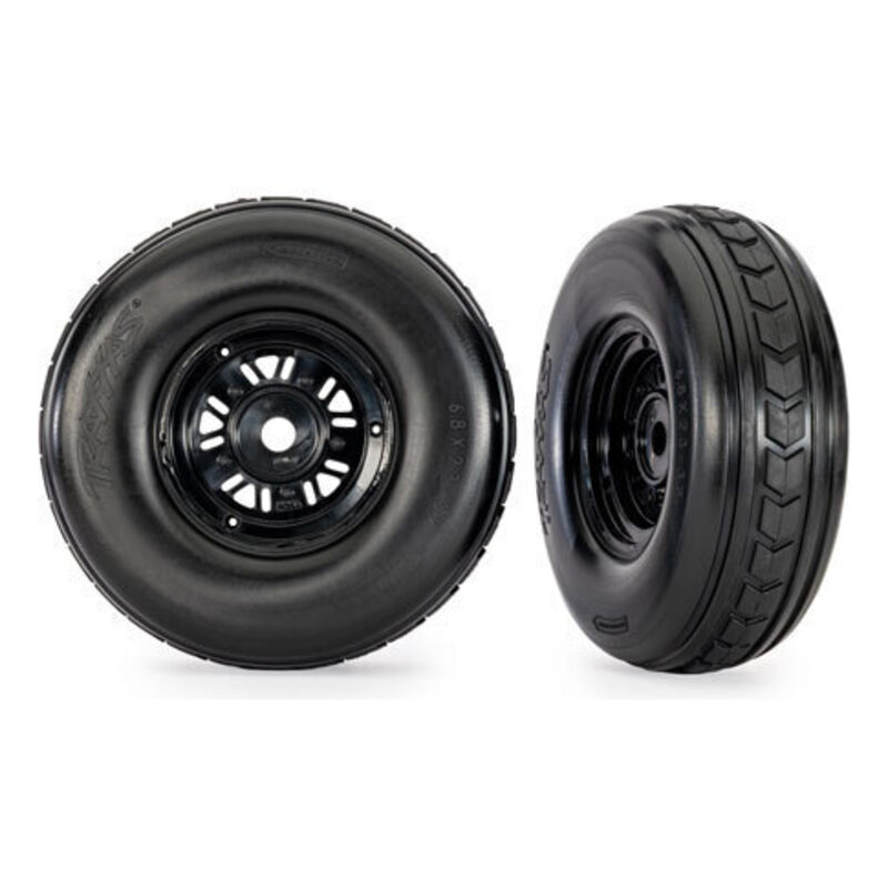 Traxxas 3.2in Funco Black Front Wheels & Arrow Tires (2) TRA10972