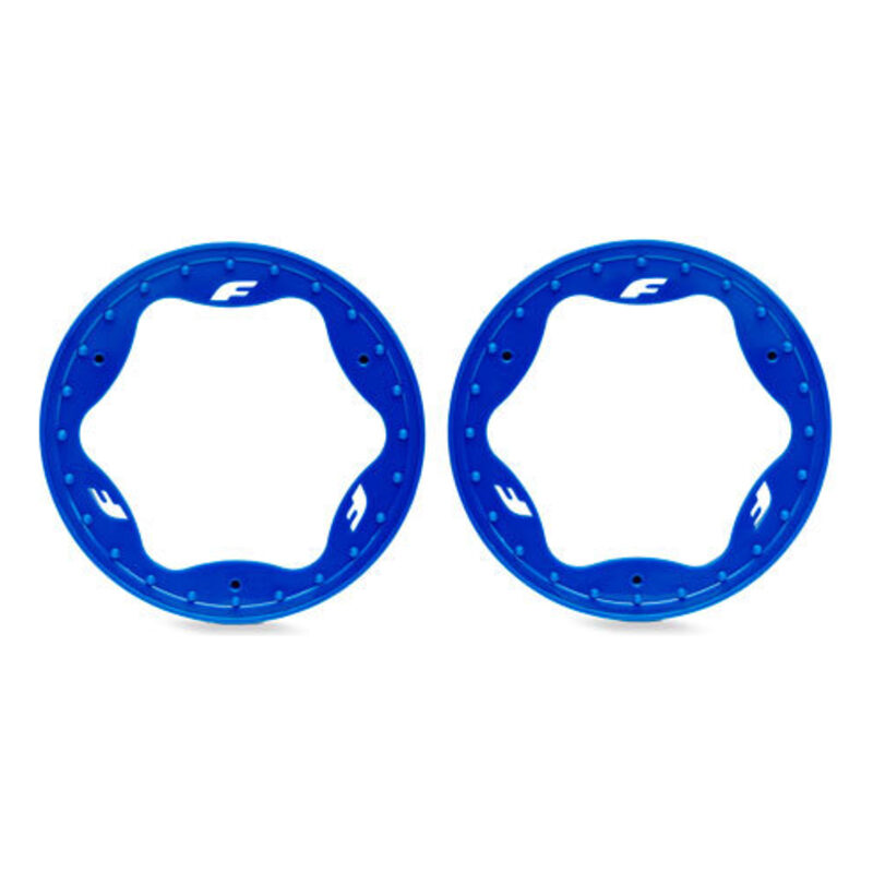 Traxxas 3.5in Red Funco Front Beadlock Rings (2) TRA10976-BLUE