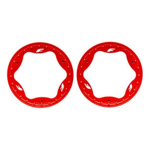 Traxxas 3.5in Red Funco Front Beadlock Rings (2) TRA10976-RED