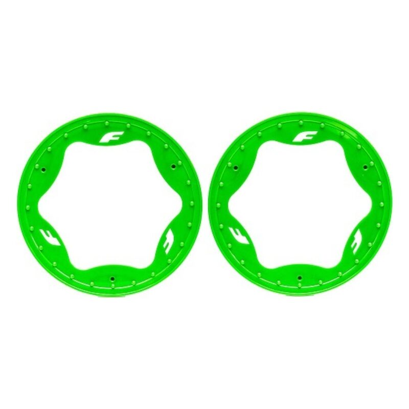 Traxxas 3.9in Green Funco Rear Beadlock Rings (2) TRA10977-GRN