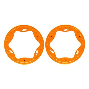 Traxxas 3.9in Orange Funco Rear Beadlock Rings (2) TRA10977-ORNG