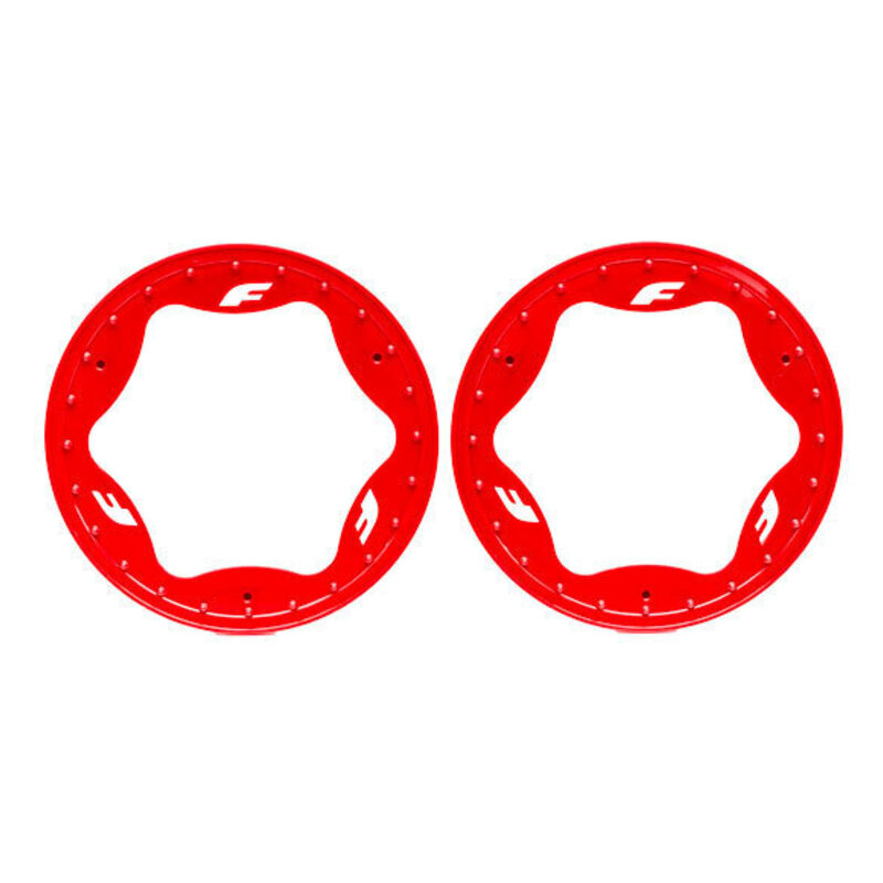 Traxxas 3.9in Red Funco Rear Beadlock Rings (2) TRA10977-RED