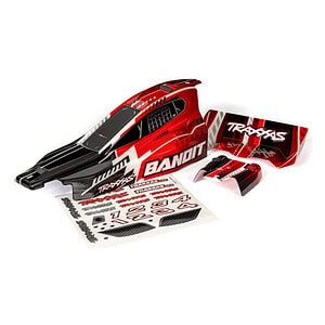 Traxxas Bandit Black & Red Body w/ Wing TRA2450