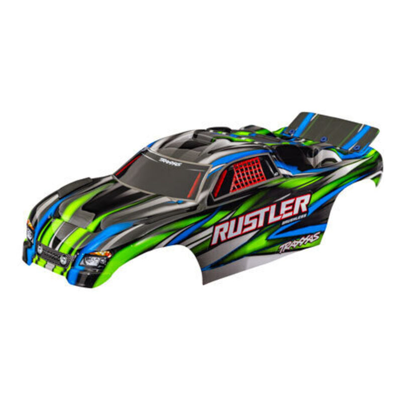 Traxxas Rustler 2WD Green Clipless Body TRA3721-GRN - 3721-grn-jpg Traxxas Rustler 2WD Green Clipless Body TRA3721-GRN