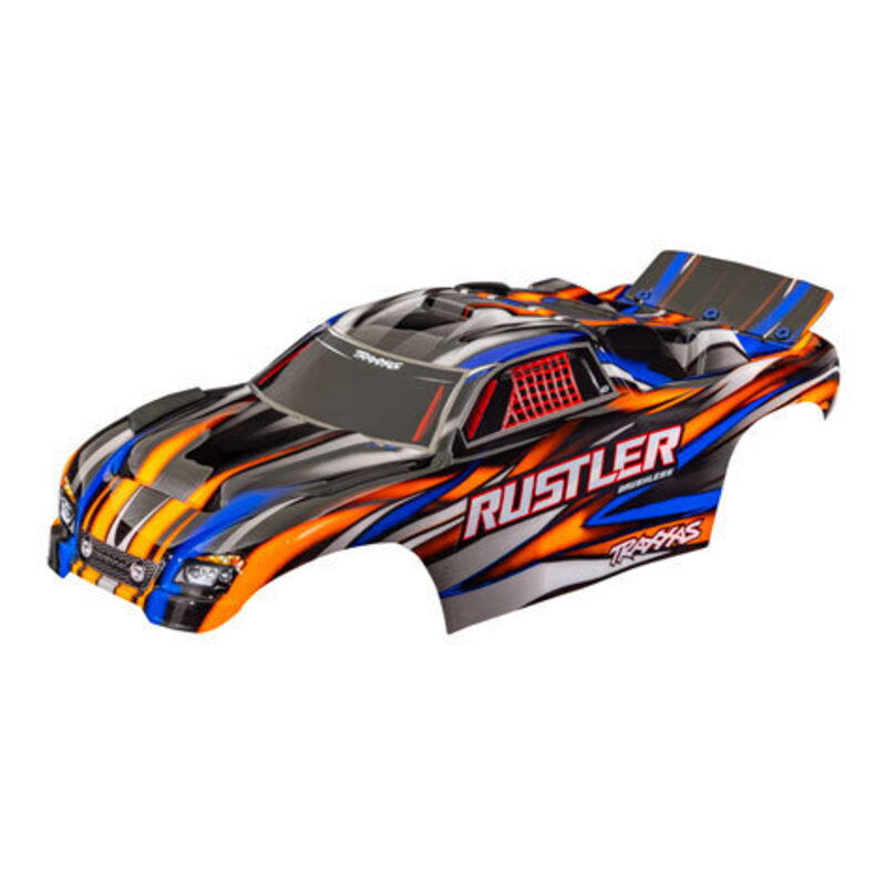 Traxxas Rustler 2WD Orange Clipless Body TRA3721-ORNG - 3721-orng-jpg Traxxas Rustler 2WD Orange Clipless Body TRA3721-ORNG