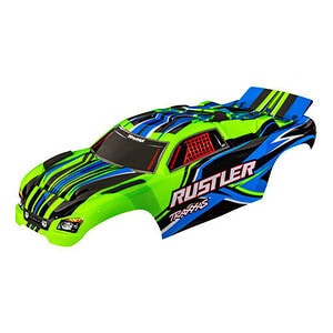 Traxxas Rustler 2WD Green Clipless Body TRA3734-GRN
