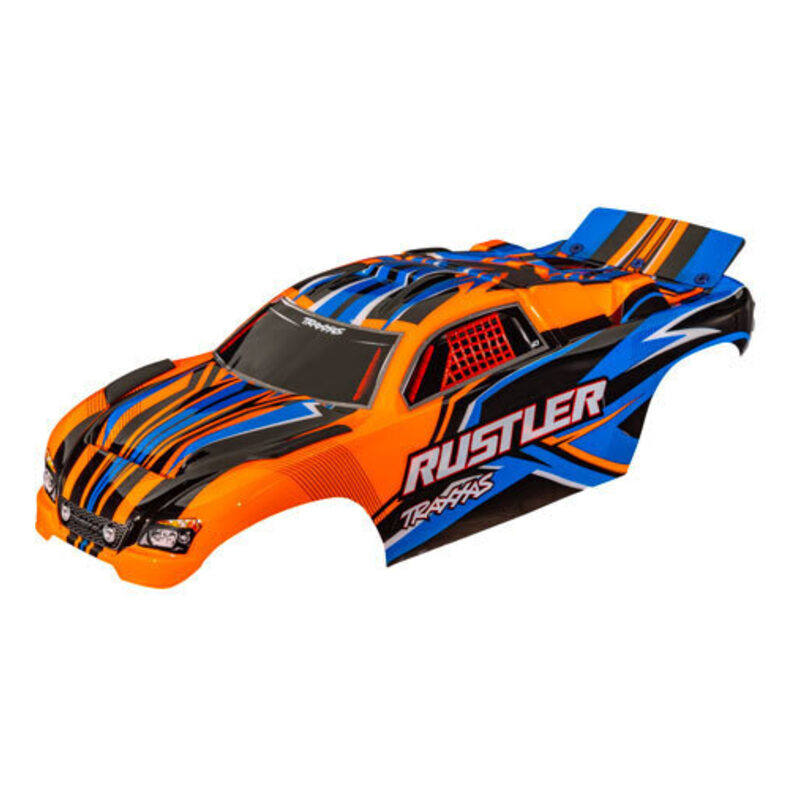 Traxxas Rustler 2WD Orange Clipless Body TRA3734-ORNG - 3734-orng-jpg Traxxas Rustler 2WD Orange Clipless Body TRA3734-ORNG