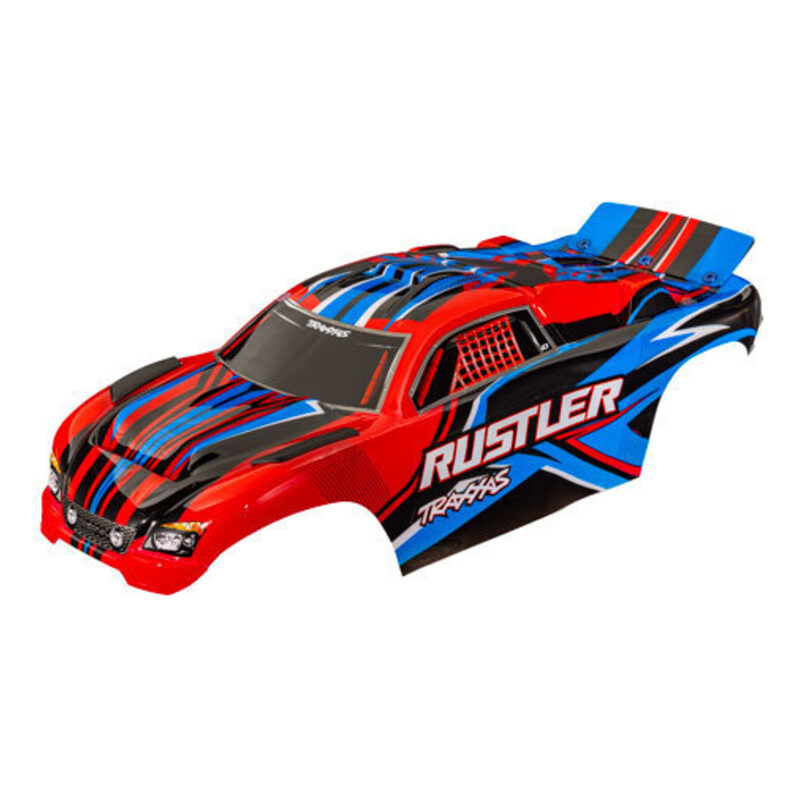Traxxas Rustler 2WD Red Clipless Body TRA3734-RED - 3734-red-jpg Traxxas Rustler 2WD Red Clipless Body TRA3734-RED