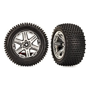 Traxxas RXT 2.8in Chrome Wheels & Alias Tires (2) TRA3779X