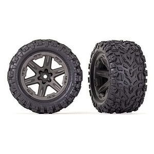 Traxxas RXT 2.8in Gray Wheels & Talon EXT Tires (2) TRA6763