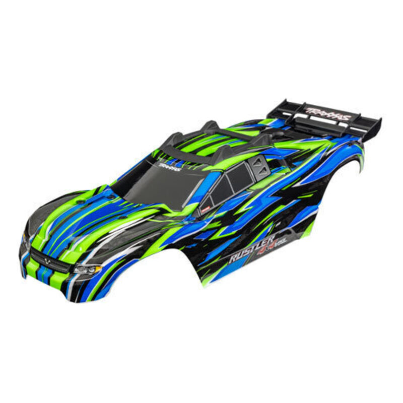 Traxxas Rustler 4X4 VXL Green Clipless Body TRA6785-GRN - 6785-grn-jpg Traxxas Rustler 4X4 VXL Green Clipless Body TRA6785-GRN