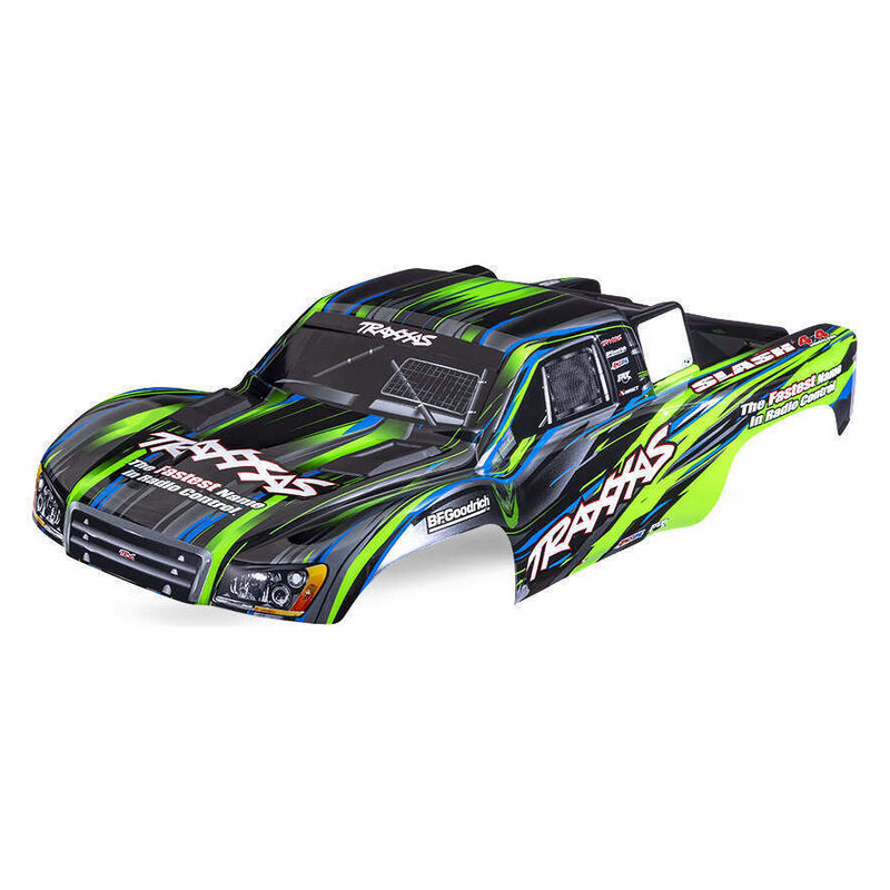 Traxxas Slash 4X4 Green Clipless Body TRA6932-GRN - 6932-grn-jpg Traxxas Slash 4X4 Green Clipless Body TRA6932-GRN
