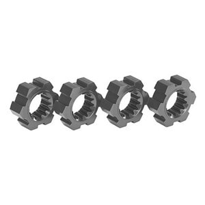 Traxxas 24 mm Gray Aluminum Splined Hex Wheel Hubs (4) TRA7756-GRAY