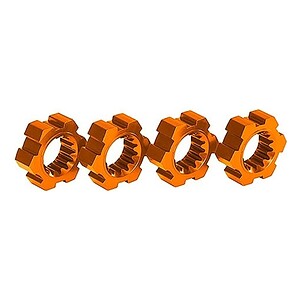 Traxxas 24 mm Orange Aluminum Splined Hex Wheel Hubs (4) TRA7756-ORNG