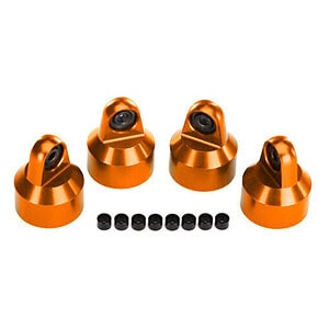 Traxxas Orange Aluminum GTX Shock Caps (4) TRA7764-ORNG