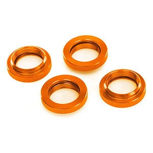 Traxxas Orange Aluminum GTX Shock Spring Retainers (4) TRA7767-ORNG