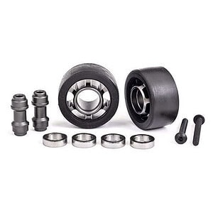 Traxxas Gray Aluminum Wheelie Bar Wheels w/ Hardware (2) TRA7775A