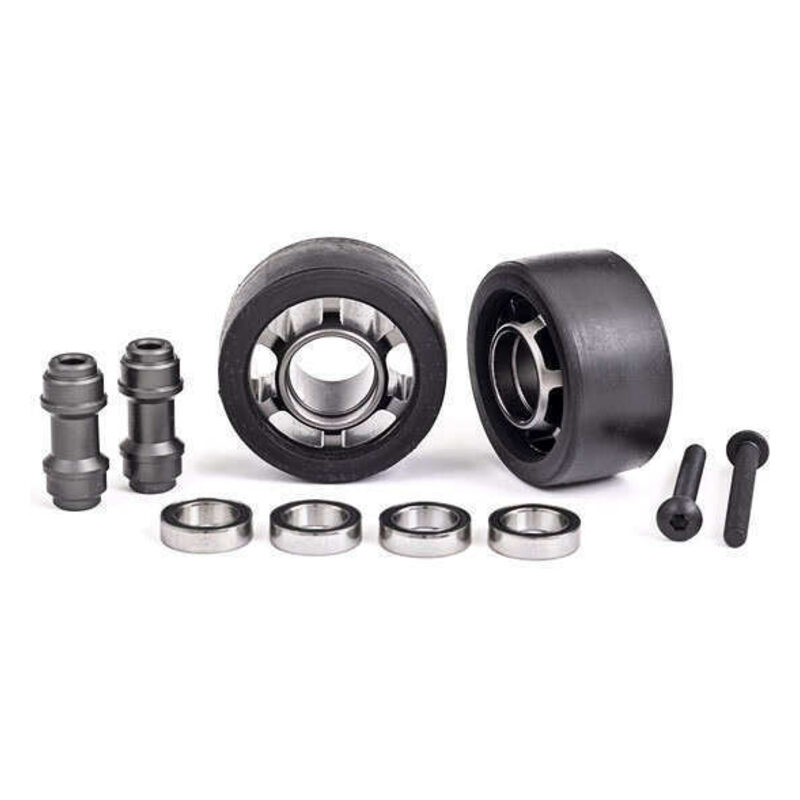 Traxxas Gray Aluminum Wheelie Bar Wheels w/ Hardware (2) TRA7775A - 7775a-jpg Traxxas Gray Aluminum Wheelie Bar Wheels w/ Hardware (2) TRA7775A