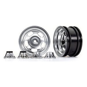 Traxxas 2.2in Slotted Satin Chrome Wheels (2) TRA8158