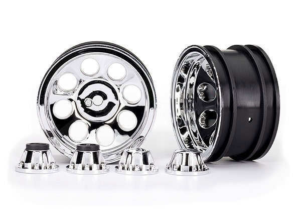 Traxxas 2.2in Chrome Wheels with Center Caps TRA8163