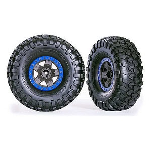 Traxxas 2.2in Blue TRX-4 Sport Wheels w/ Canyon Trail Tires (2) TRA8181-BLUE