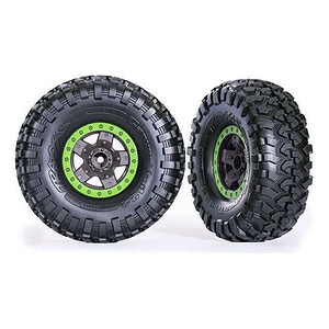 Traxxas 2.2in Green TRX-4 Sport Wheels w/ Canyon Trail Tires (2) TRA8181-GRN