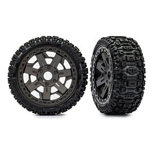 Traxxas 3.0in Gray Wheels w/ Sledgehammer Tires (2) TRA9073