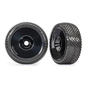 Traxxas 3.0in Black Dished Wheels w/ Response Pro Tires (2) TRA9074-BLK