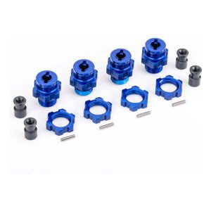 Traxxas 17 mm Blue Aluminum Splined Hubs w/ Nuts (4) TRA9086