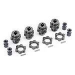 Traxxas 17 mm Gray Aluminum Splined Hubs w/ Nuts (4) TRA9086-GRAY