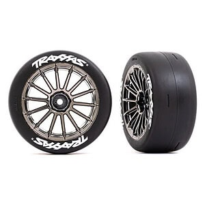 Traxxas T&W Blk Chrm 2.0 Slick Rear TRA9375R
