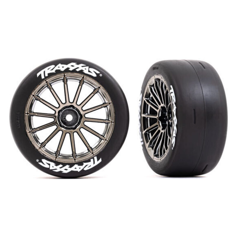 Traxxas T&W Blk Chrm 2.0 Slick Rear TRA9375R - 9375r-jpg Traxxas T&W Blk Chrm 2.0 Slick Rear TRA9375R