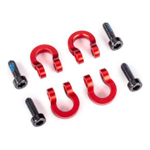 Traxxas TRX-4M Red Aluminum Bumper D-Rings (4) TRA9734R