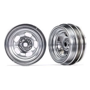 Traxxas TRX-4M 1in Satin Chrome Slotted Wheels (2) TRA9869