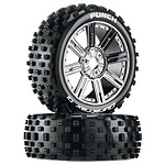 High-performance RC car wheels with rugged tires for off-road racing. Perfect for durable remote control car upgrades.