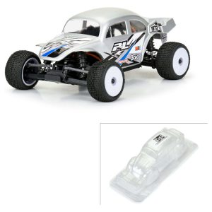 High-performance RC car with spare body shell for racing and hobby use.
