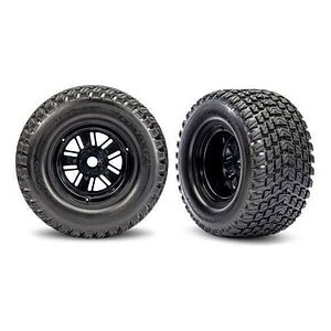 Traxxas Gravix Pro Scale Pre-Glued Rear Tires (2) Black