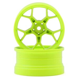 DS Racing Feathery Split Spoke Drift Wheels - Fluorescent Lime (2) DSC-DF-5Y2-8FL-HG
